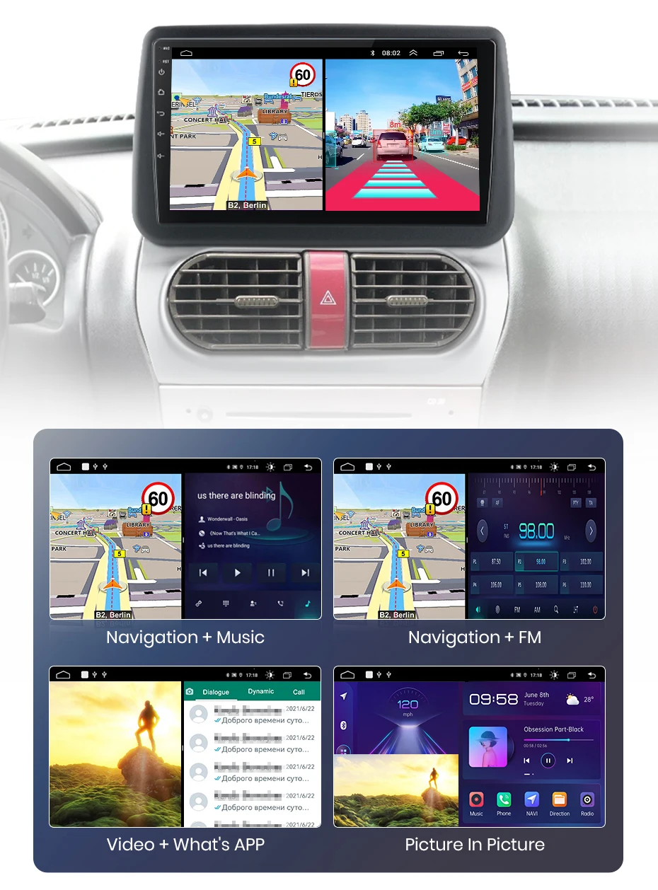 Junsun V1 AI Stimme Drahtlose CarPlay Android Auto Radio für Opel Combo Corsa Tigra 2001-2011 4G Auto multimedia GPS 2din autoradio – Detail 21