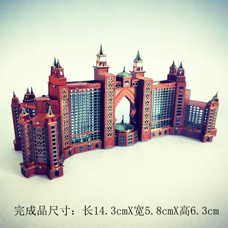 Love Spell full metal DIY building Jigsaw model 3D mini stereo Mosaic color Atlantis Hotel 4
