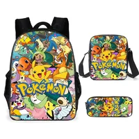 MINISO Pokémon SchoolBag Pikachu Backpack Polyester Comfortable Burden-reducing Student Children's Backpack School Bag Mochila 2