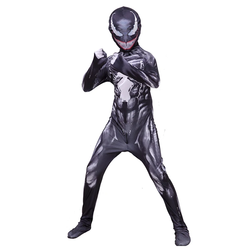 Halloween Adulto Bambini Black Venom Cosplay Costume Party