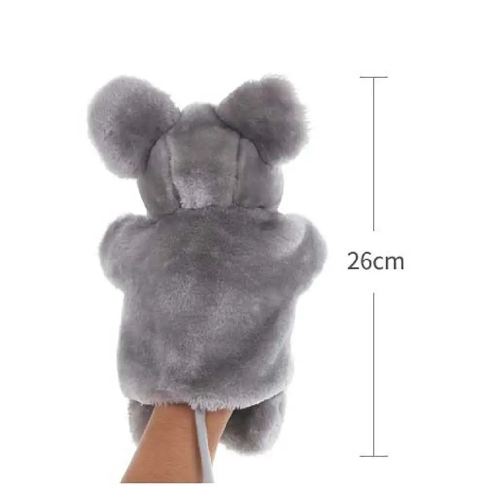 Mouse Hand Puppet Animal Plush Doll Stuffed Toys Cartoon Finger Puppet Glove for Home Kindergarten Story Props