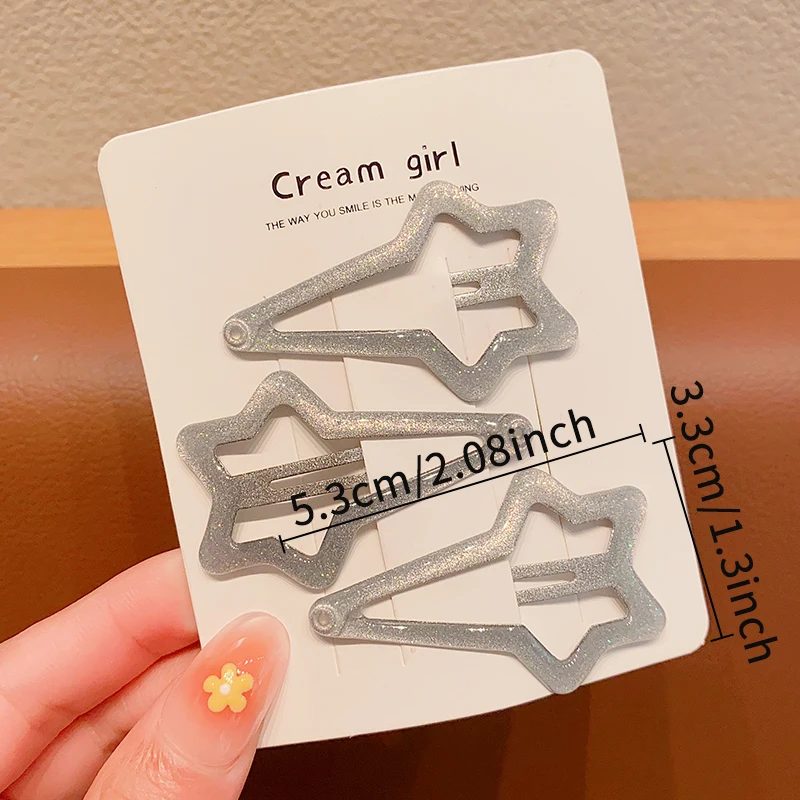 لامعة ستار مقاطع الشعر للأطفال ، المشابك لطيف ، دبابيس الشعر للفتيات طفل ، أطفال اكسسوارات للشعر ، زخرفة الألوان الحلوة ، 3 قطعة لكل مجموعة ، 6 قطعة لكل مجموعة