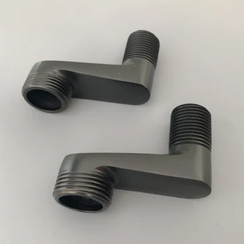 2 ชิ้นสีดําน้ํามัน Rubbed ทองเหลืองห้องน้ํา Fitting Claw เท้าอ่างอาบน้ําก๊อกน้ําปรับ Swing แขนติดผนังความกว้าง Swing แขน Nba180 1