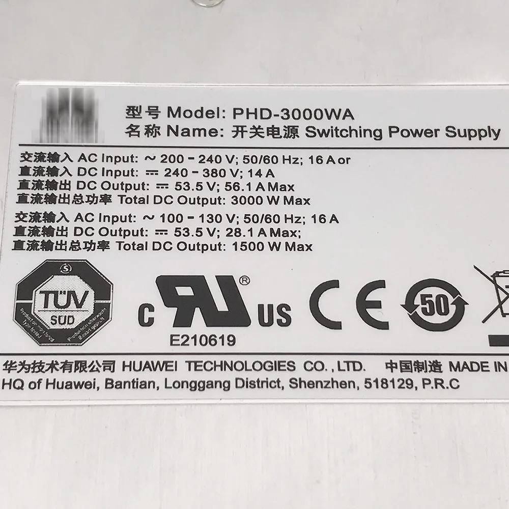 Original For Huawei CloudEngine Switch Power Supply 12800S PHD-3000WA Perfect Test 6 Original For Huawei CloudEngine Switch Power Supply 12800S PHD-3000WA Perfect Test - Image 4