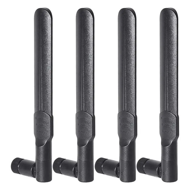 N67R--4PCS 접이식 라우터 접착제 스틱 안테나 2.4Ghz 5Ghz 5.8Ghz 8Dbi MIMO RP-SMA Wifi 라우터 무선 네트워크 C용 남성 안테나