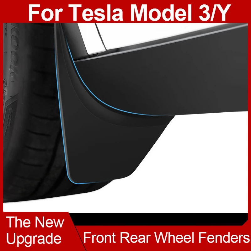

Универсальные Брызговики модели Y для Tesla Model 3 2022 2021, аксессуары, передние и задние зеркальные Брызговики, полипропиленовые брызговики