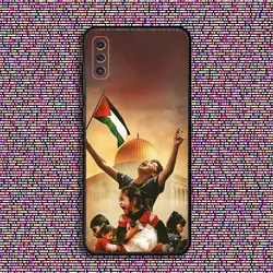 Palestinian Flag Map Black Soft Phone Case - Samsung S21Ultra (Z1)
