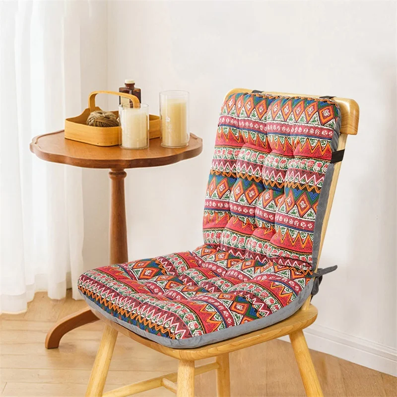 Chair Cushion Pads with Backrest Lightweight Tie up Soft Seat Cushion Pillow for Home Office Kitchen Desk Dining Chair 5