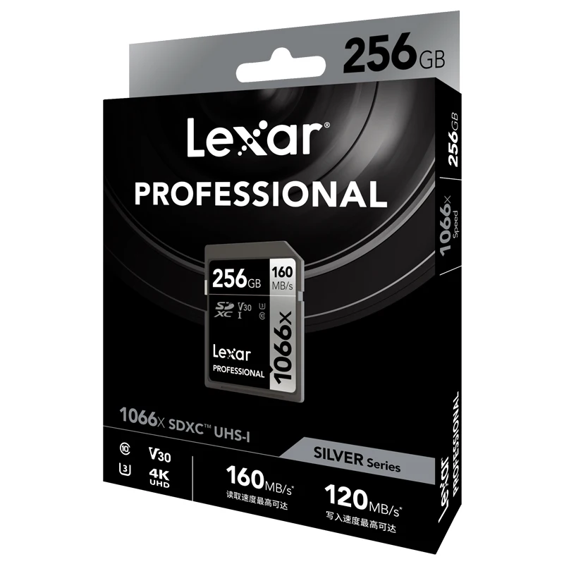 Lexar Official SD Card 1066X high speed 160MB/s 64GB 128GB 256GB SDXC UHS-I U3 4K V30 Class 10 Flash Memory Cards For camera 