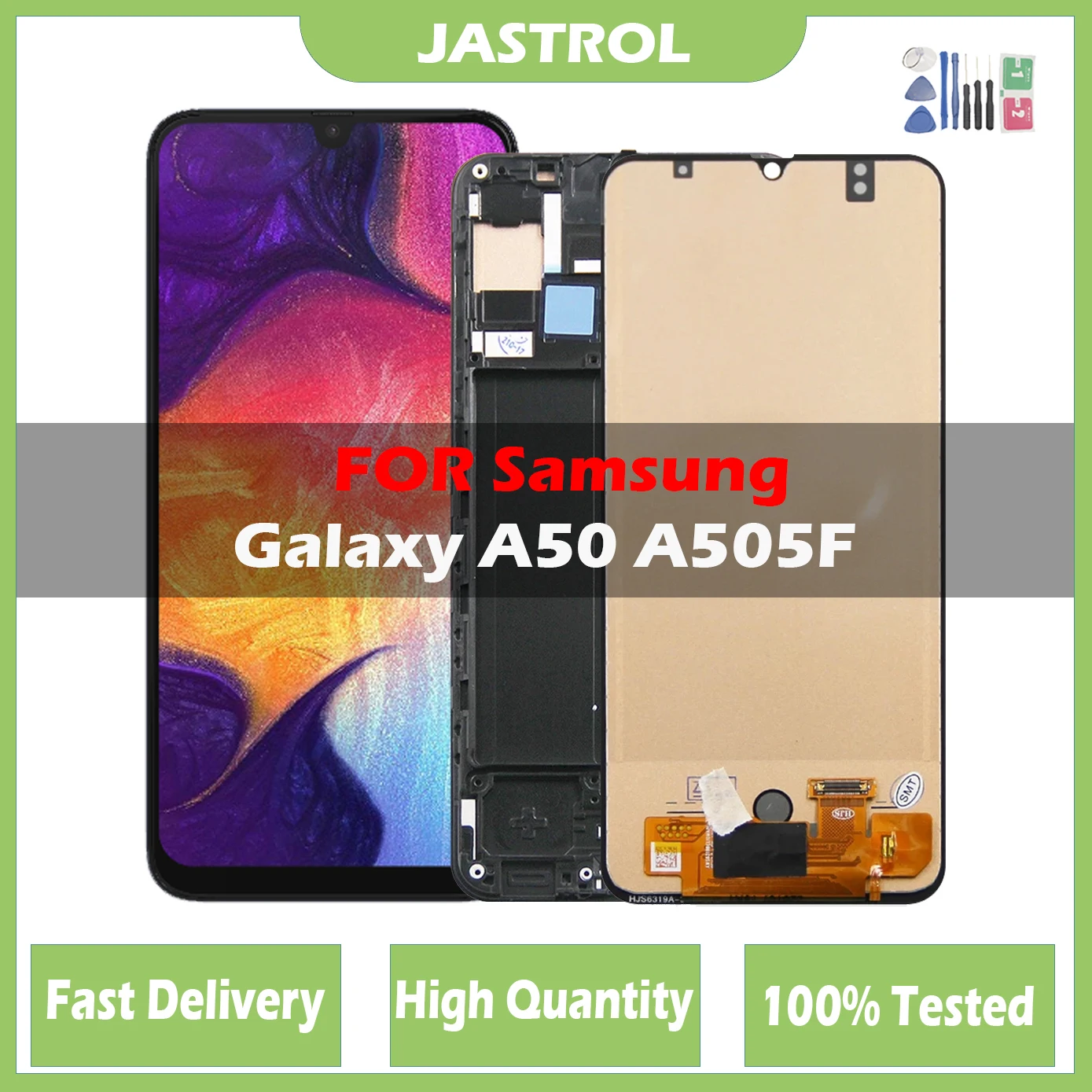 6.4 ''Super Amoled Per Samsung Galaxy A50 Sm-A505Fn/Ds A505 Display Lcd Touch Screen Digitizer Con Cornice Per Samsung A50 Lcd