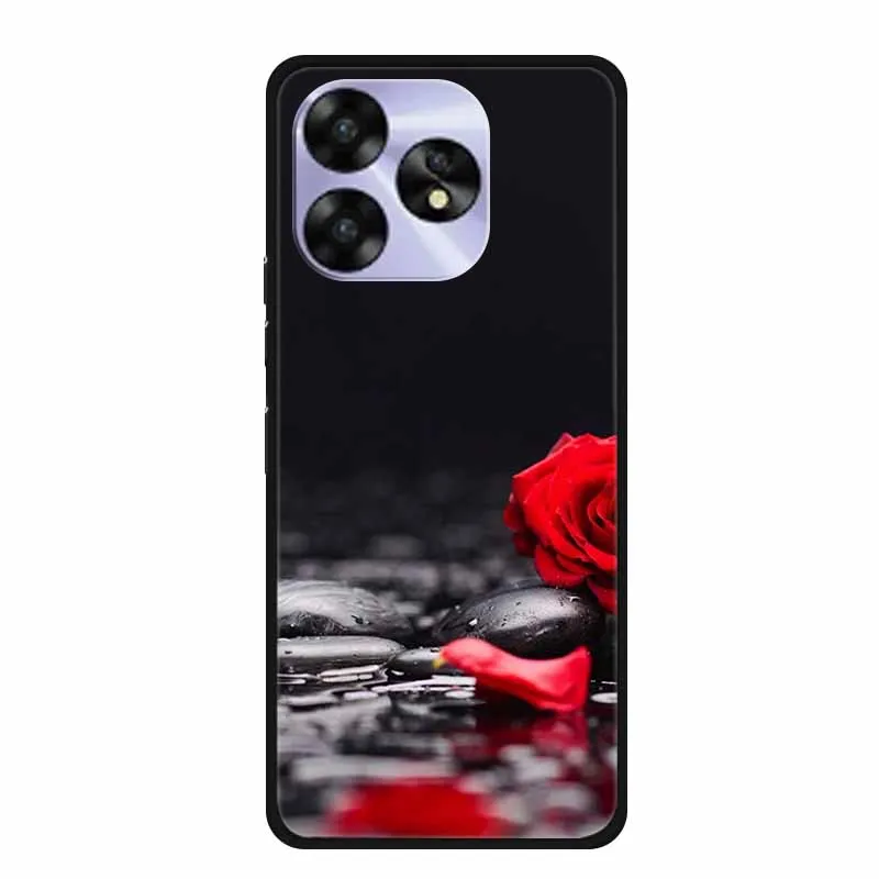 Umidigi A15 Series Black Cat Design Soft TPU Phone Cover