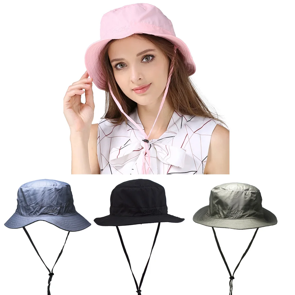 

Summer Outdoor Beach Jungle Hiking Fishing Lady Women Anti-UV Portable Foldable Hat cap