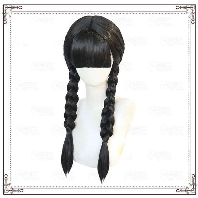 Kids Children Wednesday Wednesday Cosplay Costume Dress Outfits Halloween Carnival Suit Black Dress Role Play for Girls cosplay costume halloween dress outfit
