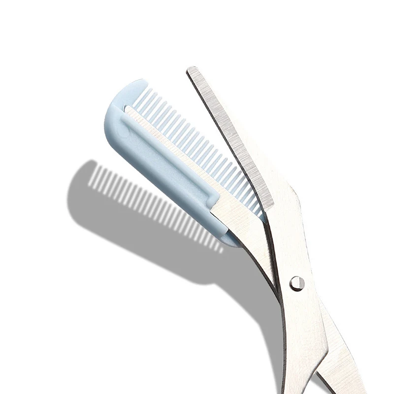 1PC Eyebrow Trimmer Shaping Stainless Steel Scissors Eyelash Brow Grooming Comb Hair Remover Razor Women Makeup Tools eyebrow trimmer set