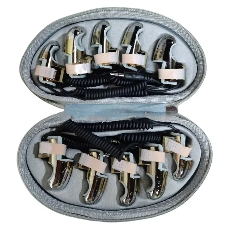 Microcurrent Therapy RF EMS Golden Fingers Body Massager for Face Lifting Meridians Dredging 5