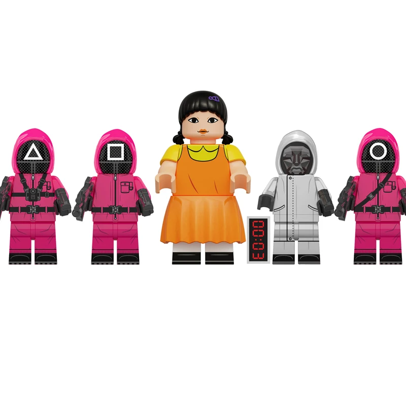 9pcs New Squid Game3 Anime Cartoon TV Bricks Toy Dolls Building Blocks Assemble Toys Model Children Christmas Gifts - Bilde 2