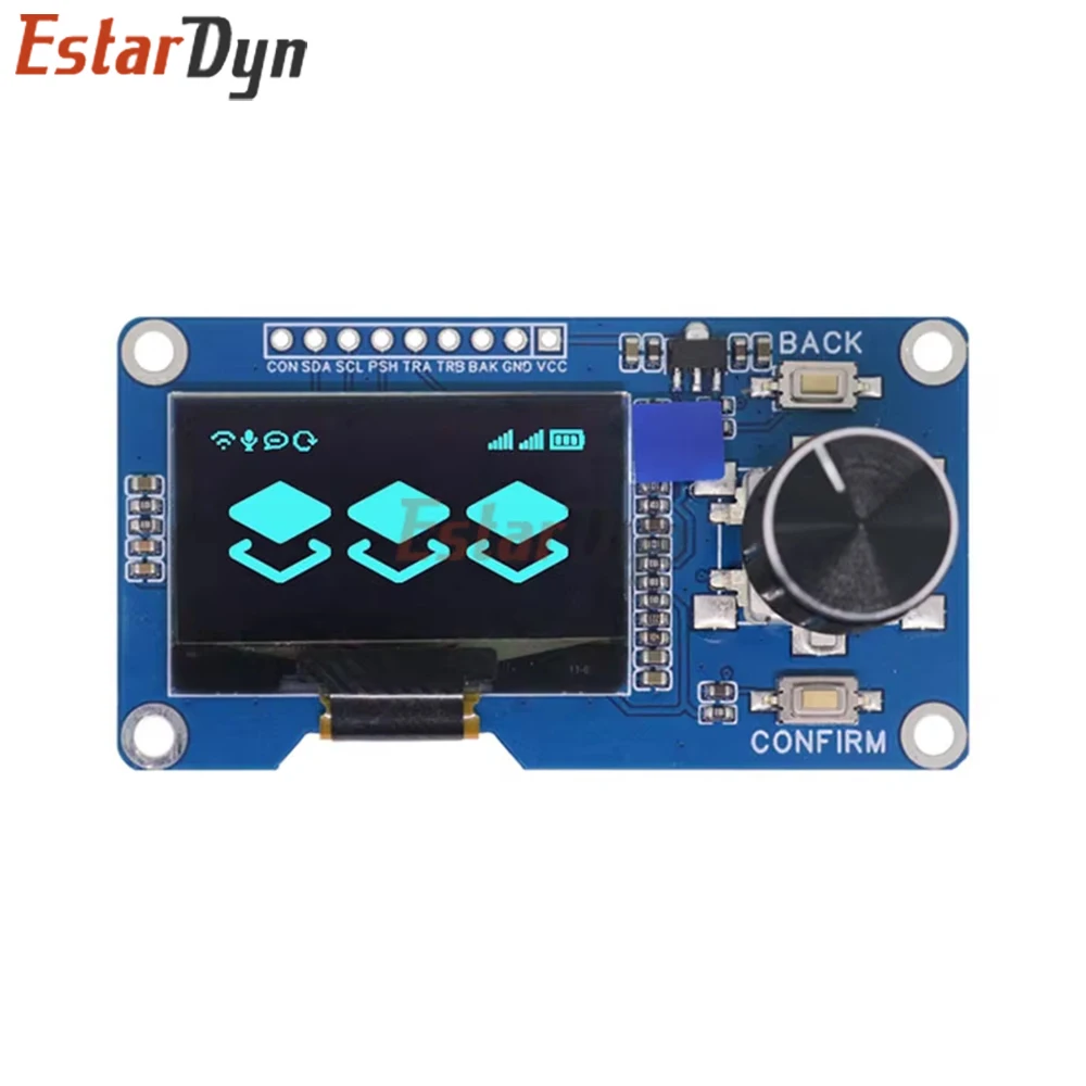 Display OLED Estardyn da 1,3 Pollici con Modulo Encoder Rotativo EC11, Schermo Bianco/Blu IIC per Controllo Menu Fai-da-Te - immagine 4