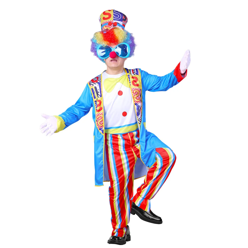 Full Halloween Circus Clown Costume Set