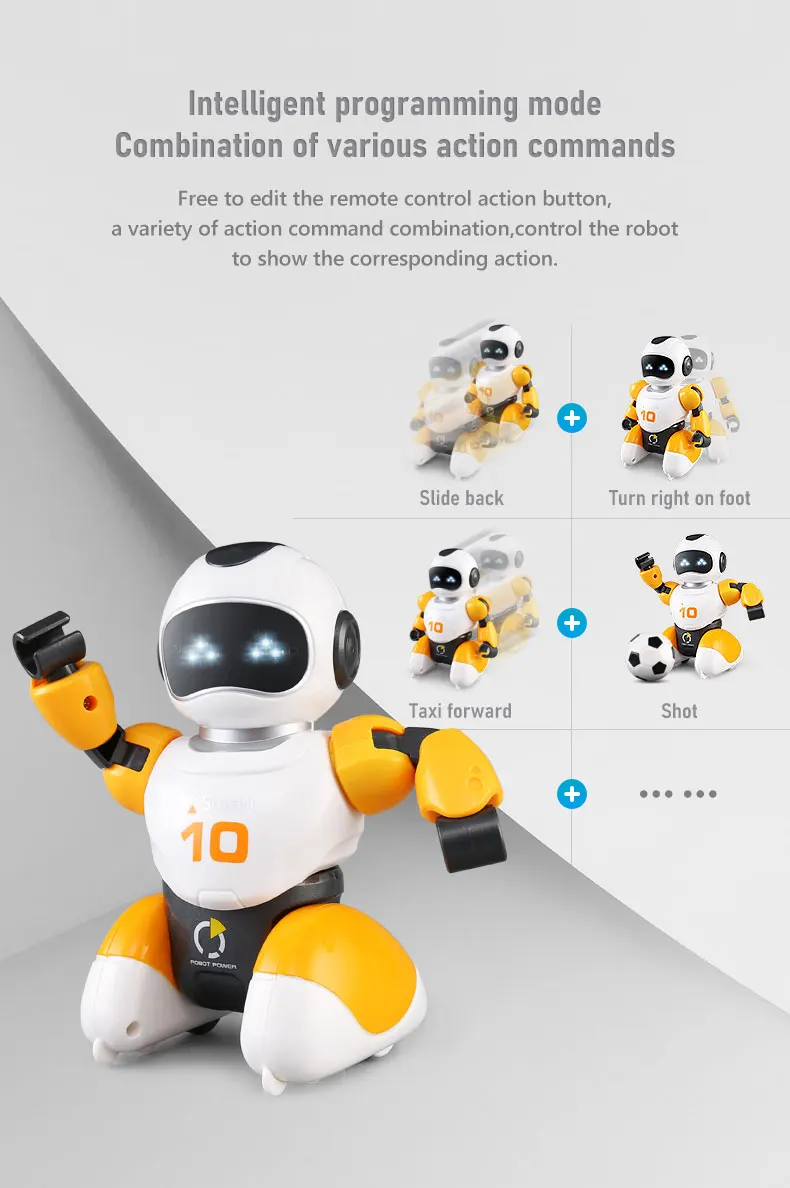 Football Battle Robots Set Smart USB Charging Remote Control Battle Soccer Robot Singing Dancing Simulation Back to School Gifts 5