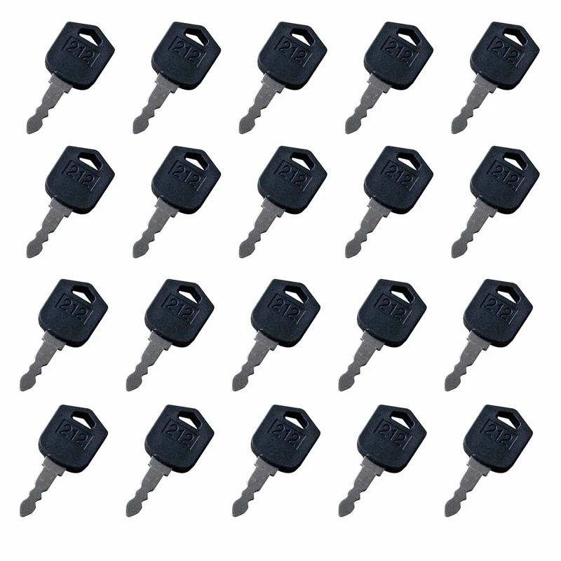 20 PCS Ignition Keys 212 D554212 ELI80-0094 Compatible with Doosan Daewoo Forklift D25 D35 G25 G35