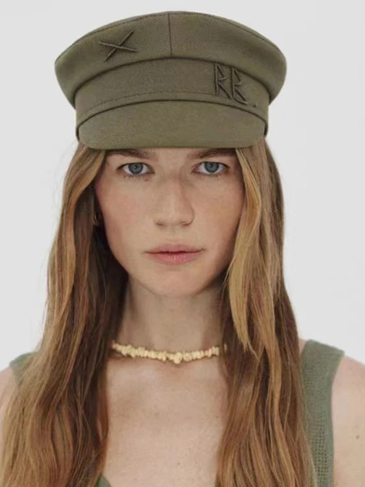 Cotton Newsboy Cap Brand Designer Women Caps Embroidery Letter Baker Boy Cap Wool Newsboy Caps