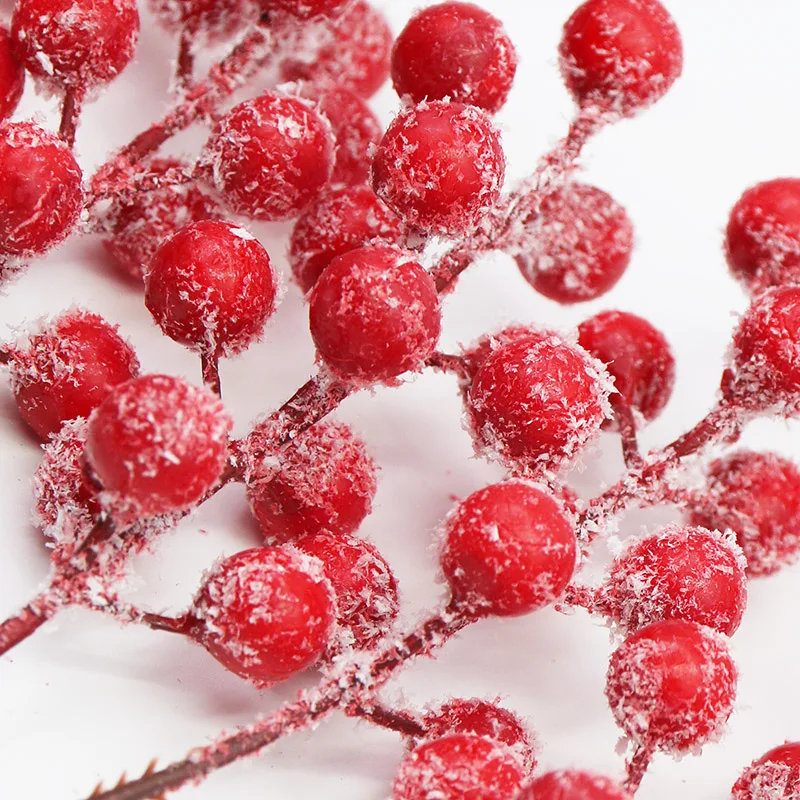 (10 pieces/bag) 22cm snowflake simulation berry skewer Christmas tree outdated New Year celebration room vase decoration