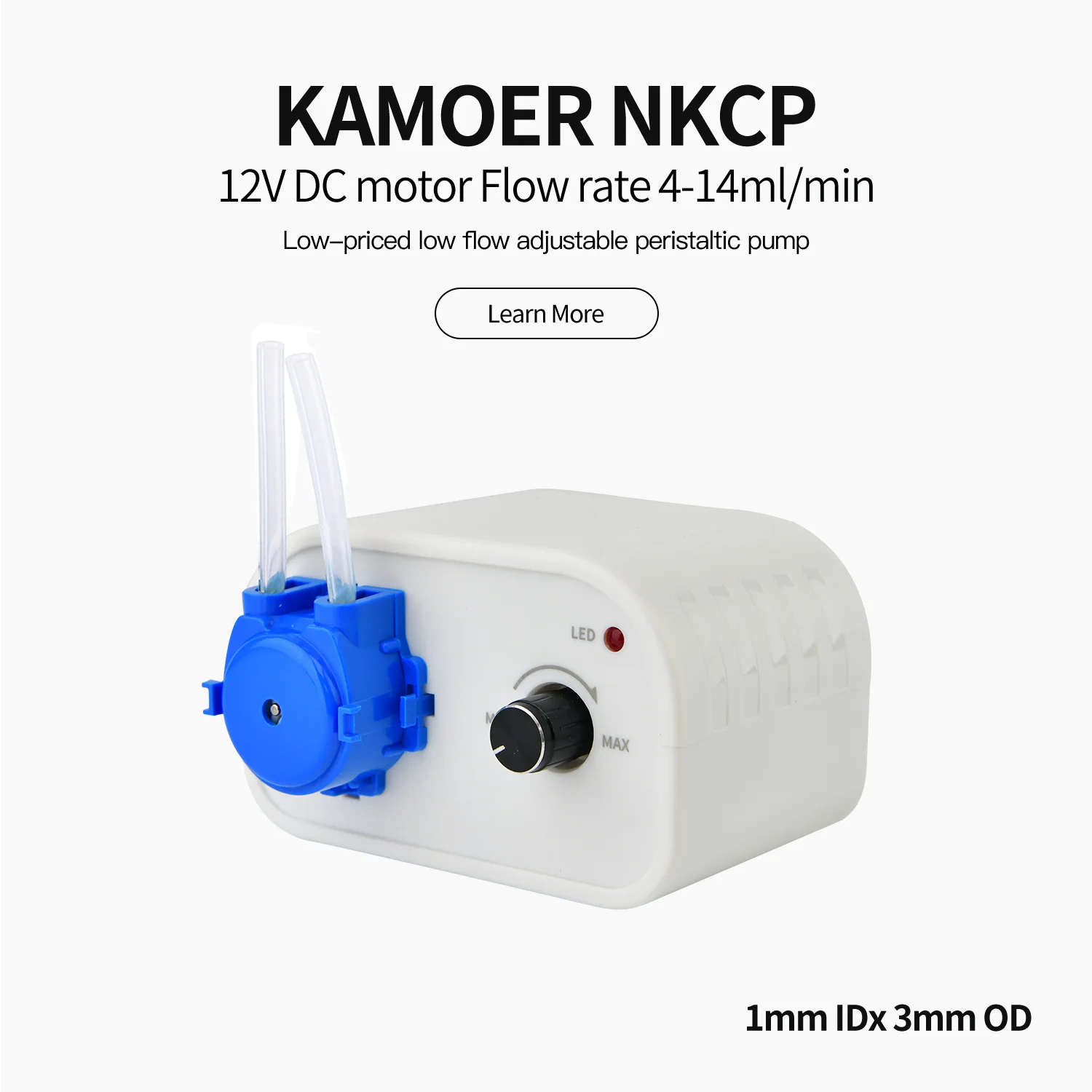 Kamoer NKCP Micro Peristaltic Pump micro peristaltic pump 12V with Power Supply Adjustable Flow Lab Dosing Pump Silicone Tube