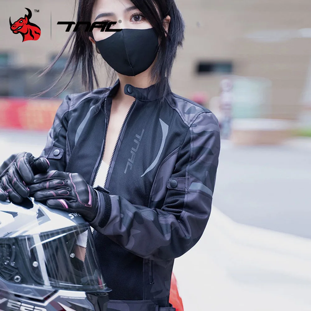 TNAC Summer Breathable Drop-proof Motorcycle Jacket Outdoor Breathable  Cycling Jacket Multicolor Outdoor Equipment