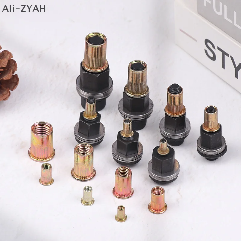10pcs Hand Rivet Nut Tool Set Manual Riveter Kit With M3-12 Nut Heads For DIY Repair Installation, Easy Use Accessory Image 7