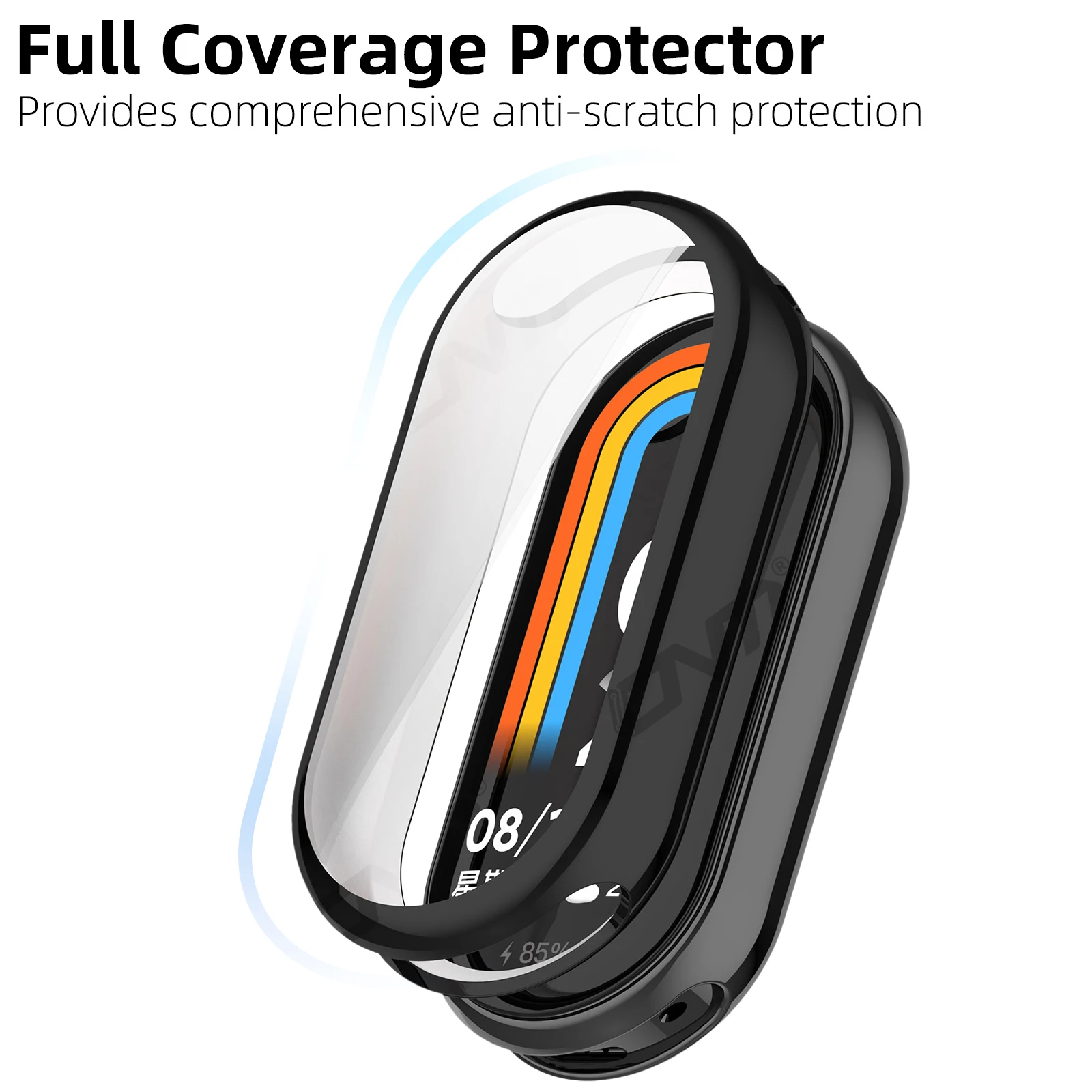 Coque Protection HONOR Band 9/Band 10 – TPU Souple + Protection écran – Transparente – Anti-choc, Anti-rayures – Installation Facile Sans Retirer Bracelet