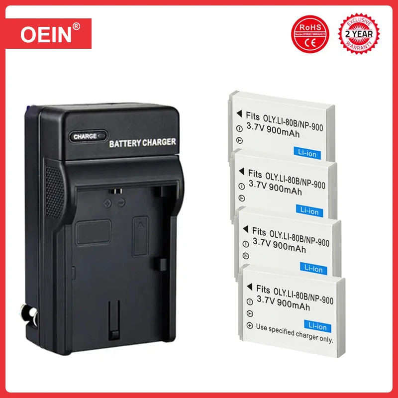 Replacement Battery Compatible With Konica Minolta NP-900, Olympus Li-80B