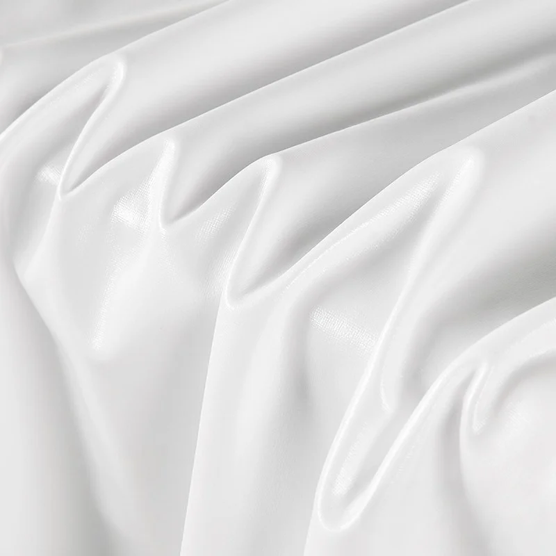 Shiny Silver Iridescent Stretch Spandex Fabric for DIY Sewing and Wedding Garments