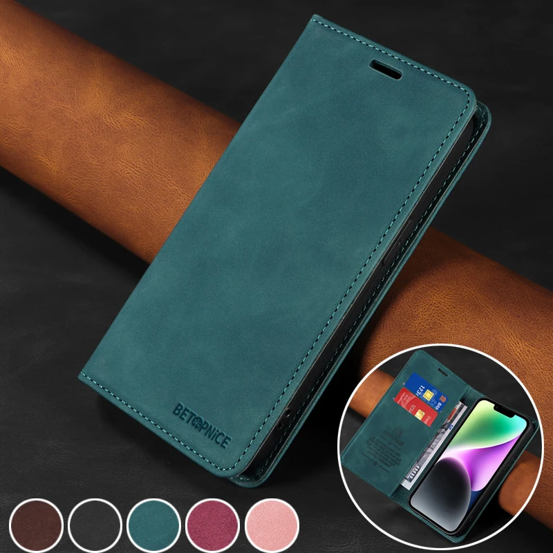 Secure Wallet Flip Leather Phone Case with Card Holder