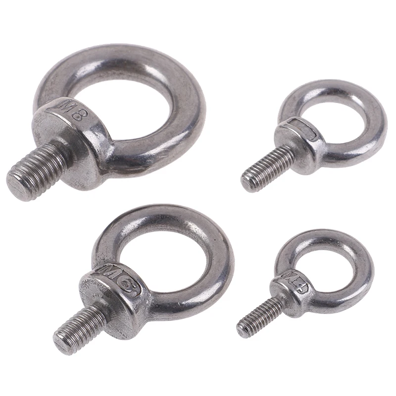 

1pc 304 Ring Bolts Lifting Ring Screws Light Weight Used For Eye Bolt Ring Holes Easy To Carry