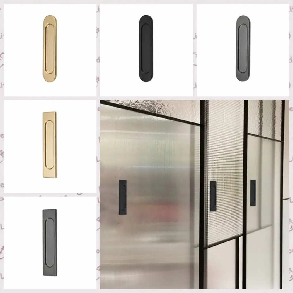Double-sided Self-adhesive Aluminum Alloy Glass Door Knob No Drilling Sliding Door Handle Window door handles