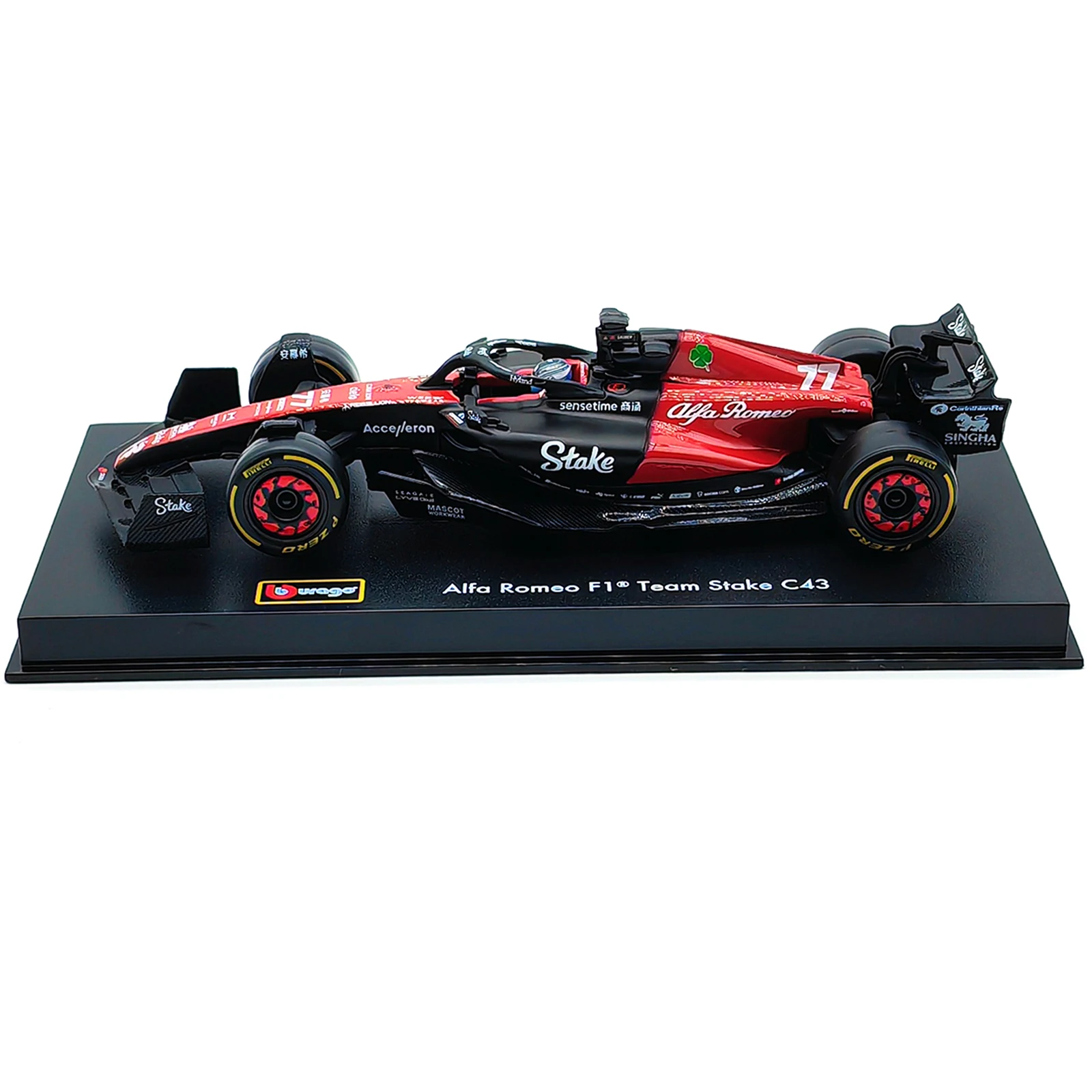 Bburago 1:43 2023 Alfa Romeo C43 F1 Formula Car Die Cast Vehicles Collectible Model Racing Toys 6