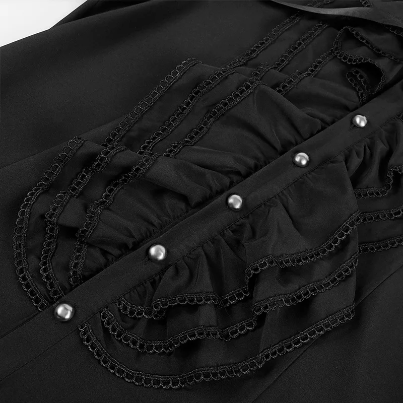 Medieval Ruffled Shirts for Men Renaissiance Steampunk Vintage Gothic Blouse Halloween Party Vampire Prince Poet Cosplay Costume