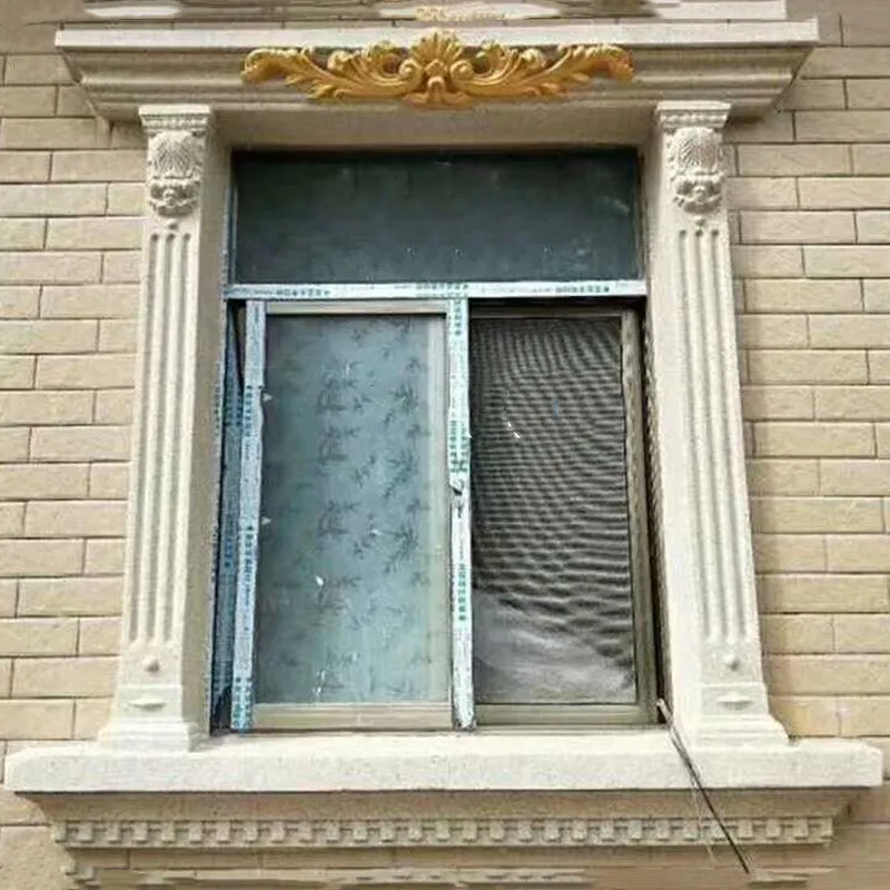 Durable ABS Plastic Square Column Window Border Mold, Concrete Door Frame Mould, Exterior Wall Decor, 200*300cm/ 78.74*118.11in