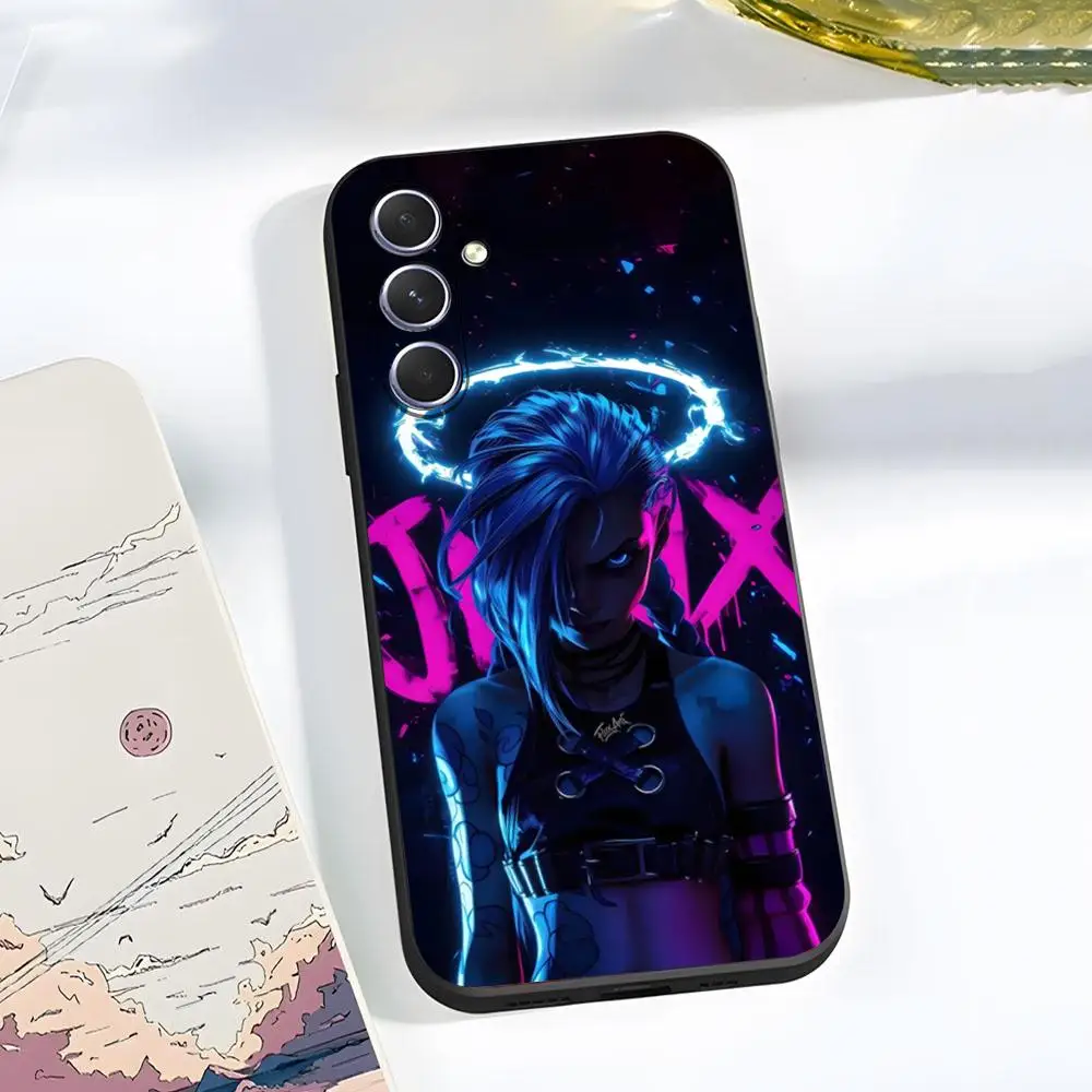 Arcane Anime Characters Black Soft Shell Phone Case