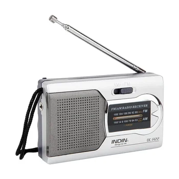 BC-R22 AM FM 배터리 작동 휴대용 포켓 라디오 라우더 스피커, 시니어 가정용 스테레오 사운드 라디오 플레이어