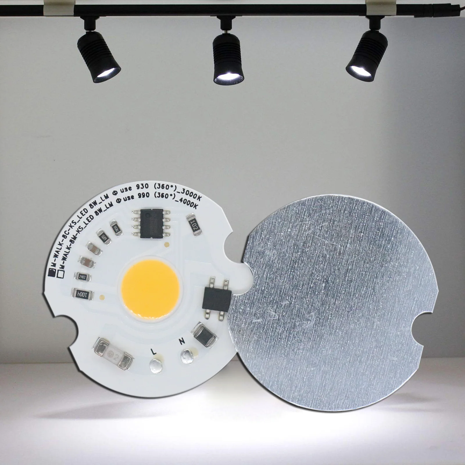 220V Led Cob Chip 8W Non C' È Bisogno Di Driver Ra70 Per Lampadina Lighting 38Mm Faretti Faretti Faretti Luci A Binario Warmwhite Naturalwhite