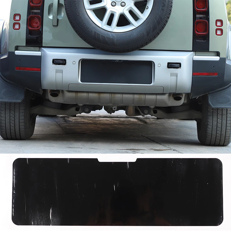 

For 2020-2023 Land Rover Defender 90 110 PVC Black Car Rear License Plate Frame Sticker Car Exterior Modification Accessories