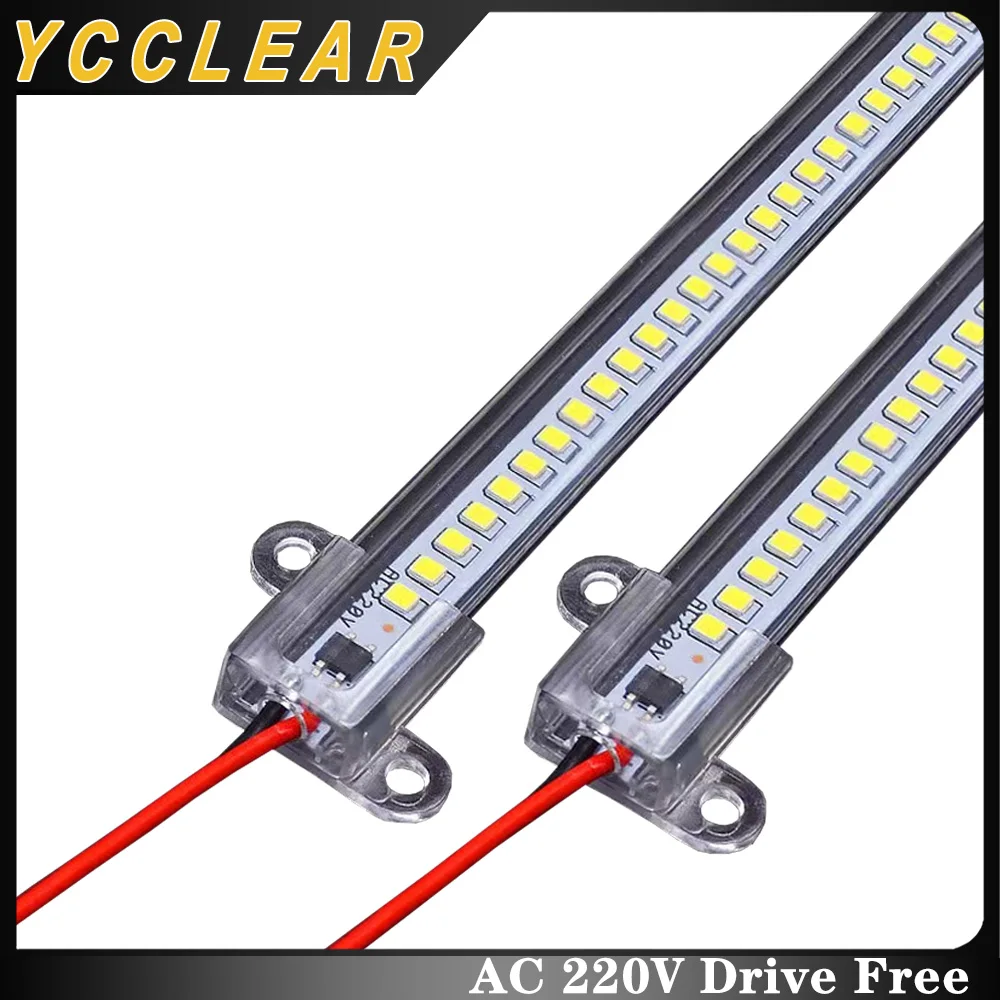 

5PCS LED Rigid Light Bar AC220V Drive Free SMD 2835 Chips 30cm 40cm 50cm For Billboard Cabinet Wine Cabinet Shelf Display Lamp