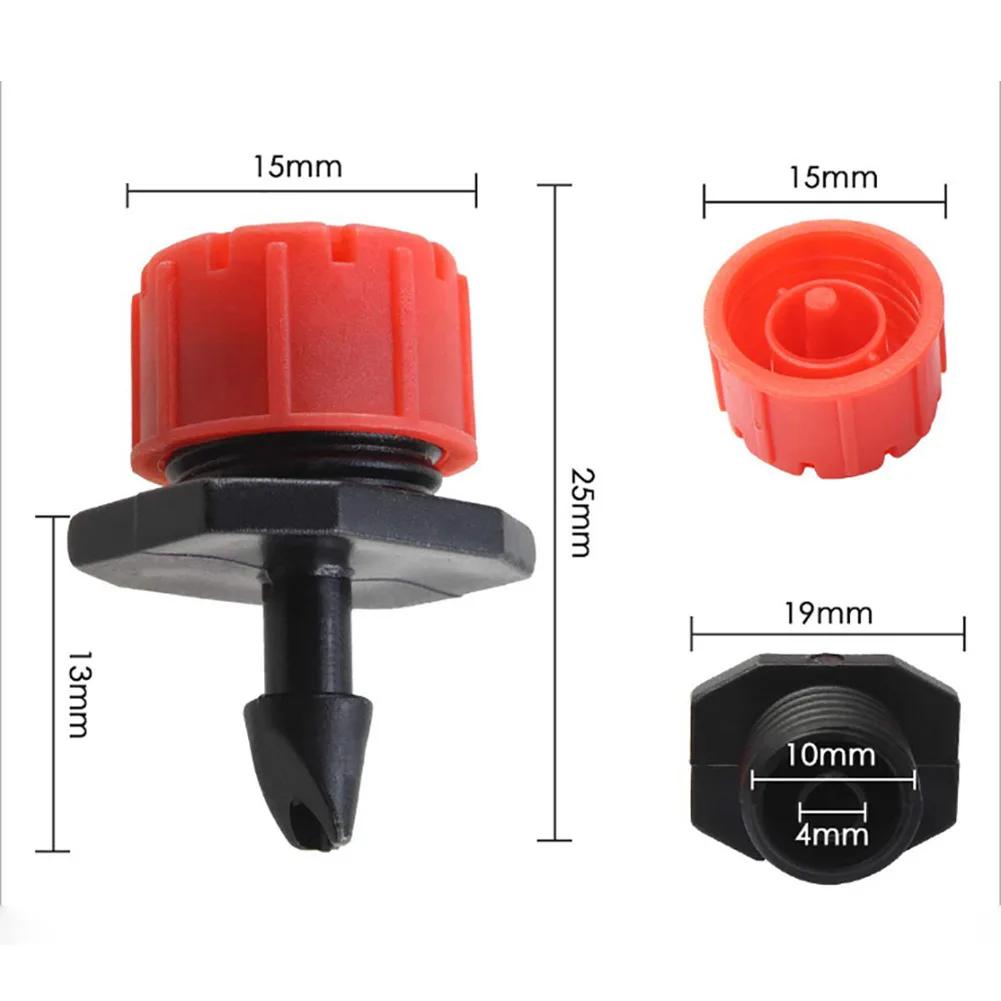 

100PCS Adjustable Irrigation Drippers Sprinklers Nozzle 8 Anti-Clogging Holes Dripper Micro Drip Irrigation For Watering System