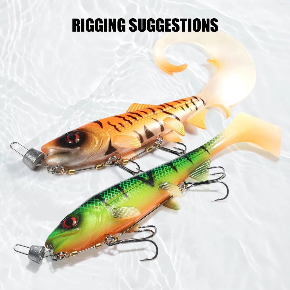 Montage Spinpoler Pike Stinger avec plomb spiral et triples hameçons pour shads curltails carnassiers
