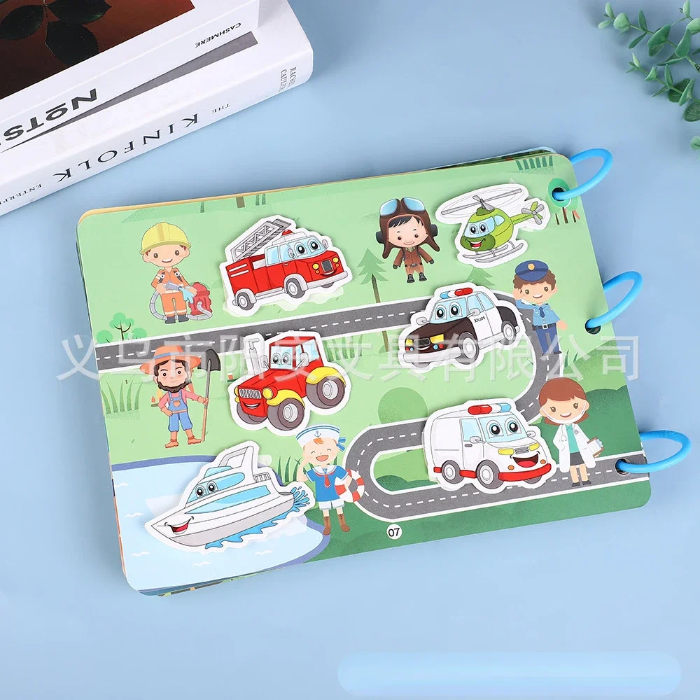 Russian Paste Book Children's Toys Magic Quiet Book Russian Version Busy Book Stickers Enlightenment Teaching Aids 4
