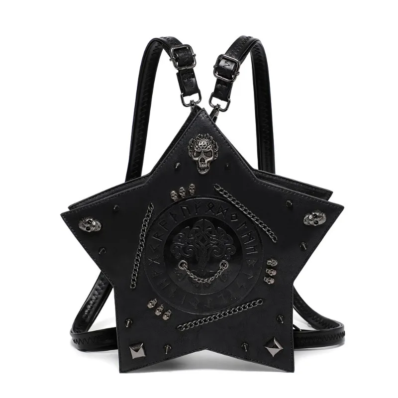 Luxury new ladies bag female Gothic minority ladies shoulder bag heavy skull head women's bag shoulder diagonal bag.