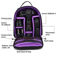 Multi-functional Camera Bag Nikon Canon Digital Lens Outdoor Photography Backpack Lightweight Waterproof Fabric Large Capacity - Image 5