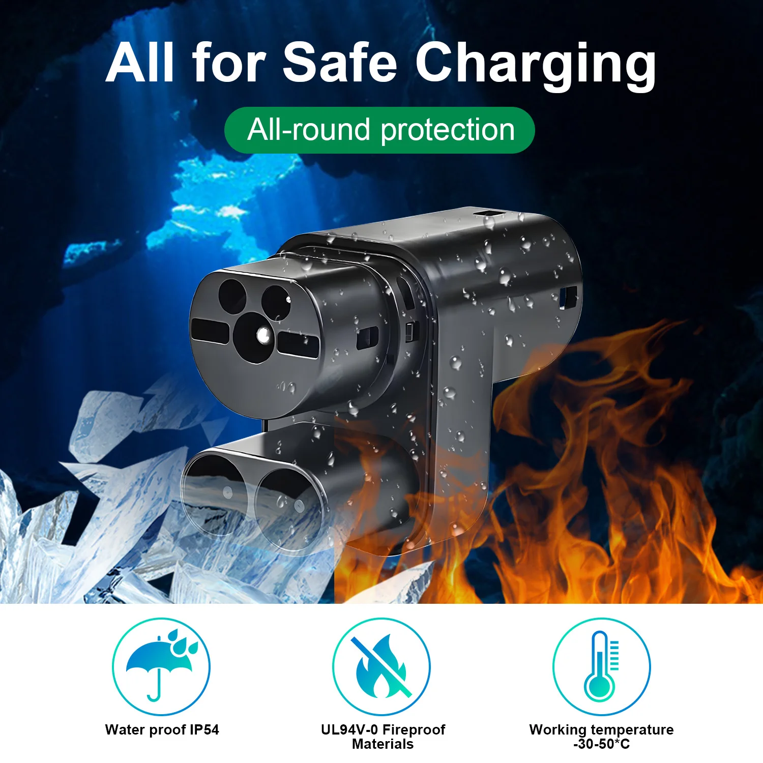 GOODCELL CCS2 to Type2 EV Converter Adapter DC 210A 86KW CCS Combo 2 to Type2 Electric Vehicle Charging Adaptor, charger adapter, power supply adapter