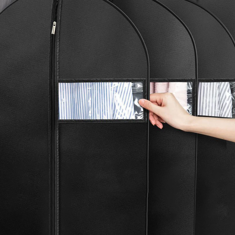 Dustproof Cloth Cover Bags With Zipper Wedding Dress Suit Coat Home Wardrobe Storage clothes storage bag clothing dust cover garment covers wedding dress dust cover